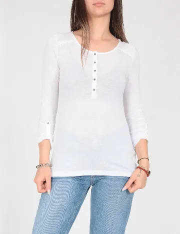 Bluza Pull&Bear, alb