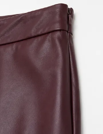 Pantaloni imitatie de piele Calzedonia, pruna