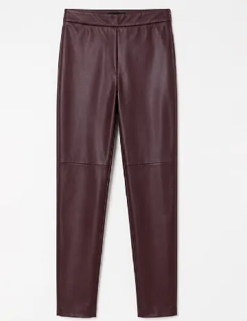 Pantaloni imitatie de piele Calzedonia, pruna