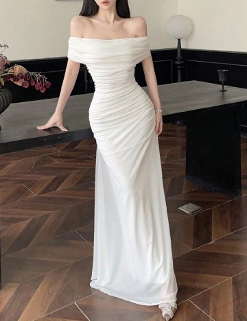 Rochie lunga SHEIN, alb