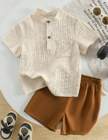Compleu Shein Kids, crem/maro