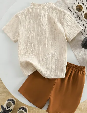 Compleu Shein Kids, crem/maro