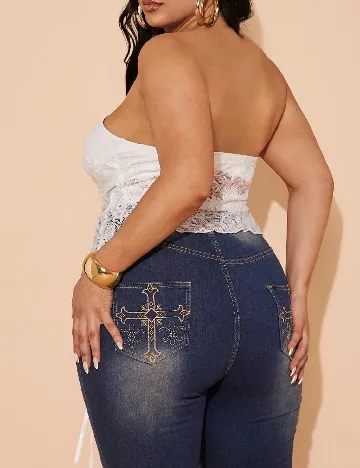 Top SHEIN CURVE, alb