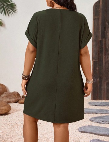 Rochie scurta SHEIN CURVE, verde