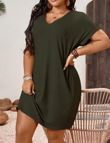 Rochie scurta SHEIN CURVE, verde