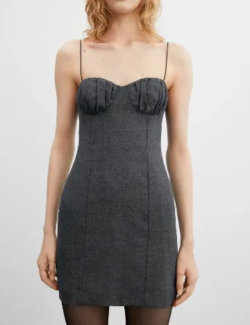 Rochie scurta Mango, gri