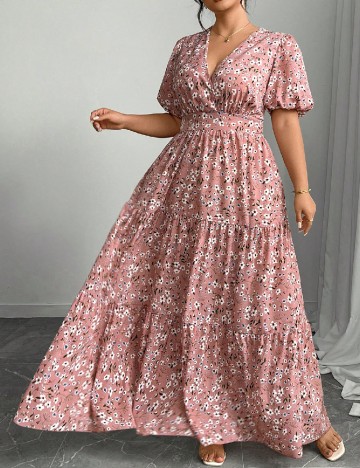Rochie lunga SHEIN CURVE, roz