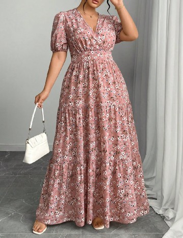 Rochie lunga SHEIN CURVE, roz