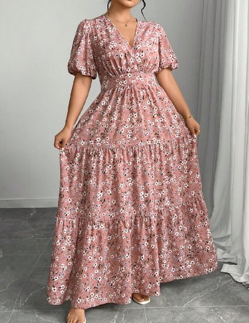 Rochie lunga SHEIN CURVE, roz