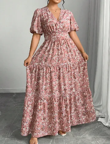 Rochie lunga SHEIN CURVE, roz