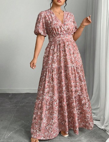 Rochie lunga SHEIN CURVE, roz