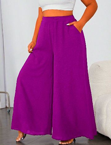 Pantaloni SHEIN CURVE, mov