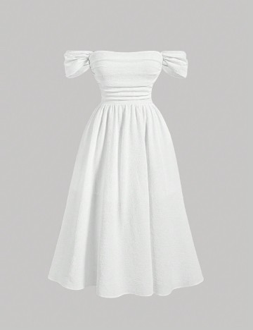 Rochie medie SHEIN CURVE, alb