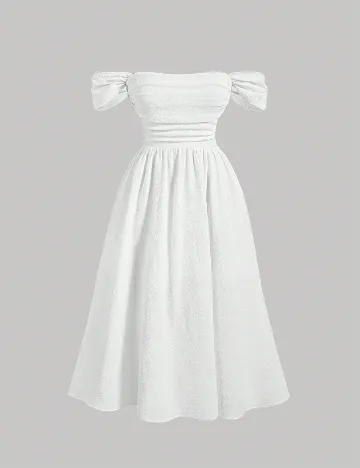 Rochie medie SHEIN CURVE, alb
