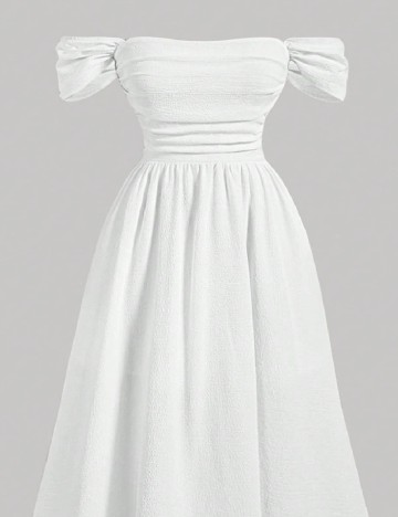 Rochie medie SHEIN CURVE, alb