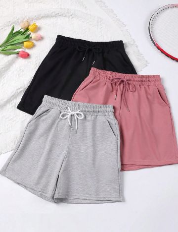 Set Pantaloni scurti 3 perechi SHEIN, mix culori