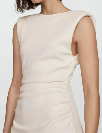 Rochie medie Mango, ecru