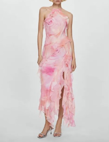 Rochie lunga Mango, roz