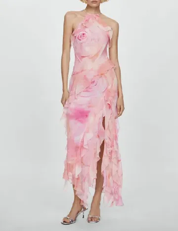 Rochie lunga Mango, roz