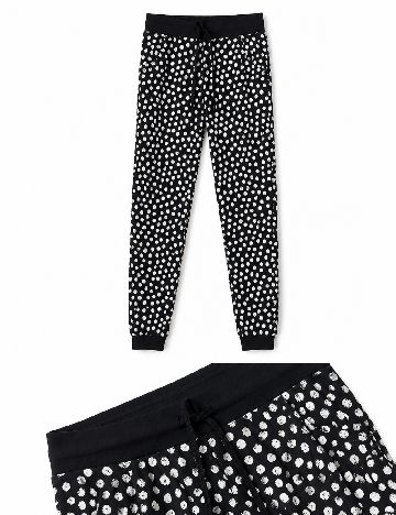 Pantaloni Tezenis, alb/negru