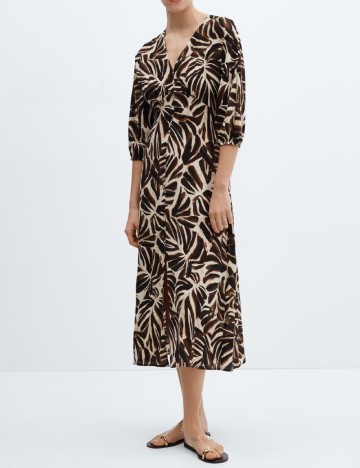 Rochie medie Mango, maro