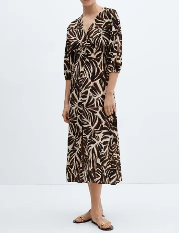 Rochie medie Mango, maro
