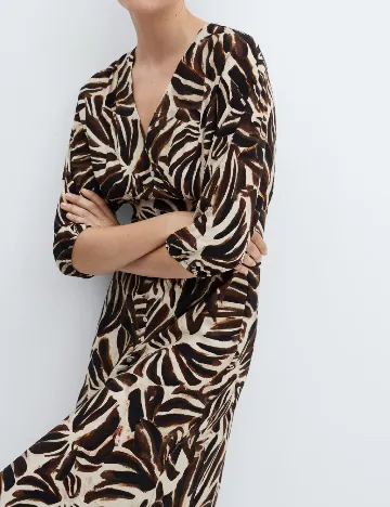 Rochie medie Mango, maro