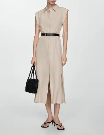 Rochie medie Mango, bej