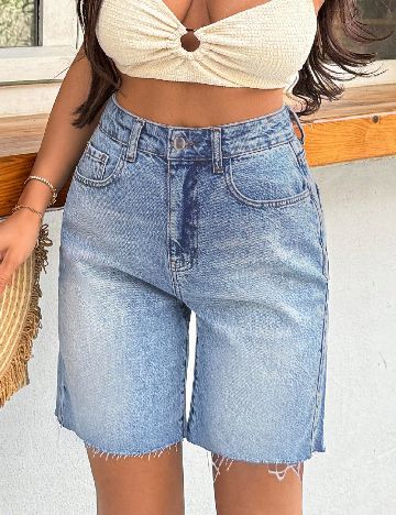 Pantaloni scurti SHEIN, albastru
