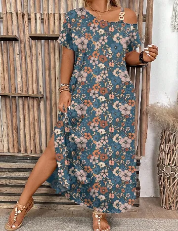 Rochie lunga SHEIN CURVE, floral print