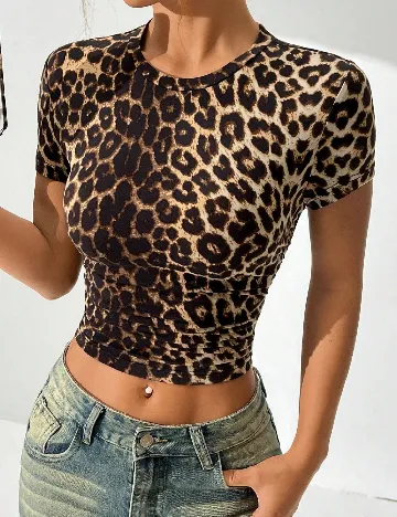 Top SHEIN, animal print