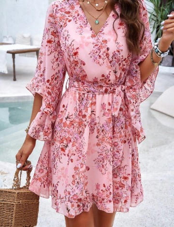 Rochie scurta SHEIN, roz