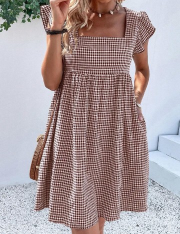 Rochie scurta SHEIN, maro