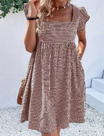 Rochie scurta SHEIN, maro