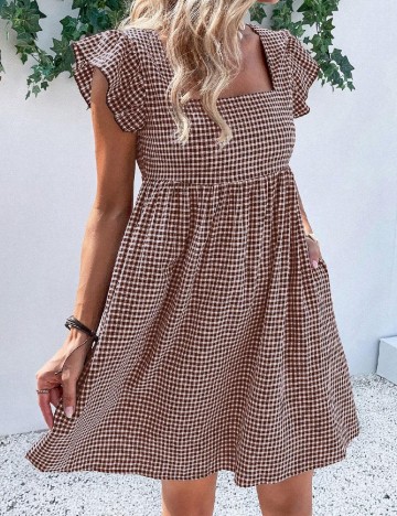 Rochie scurta SHEIN, maro