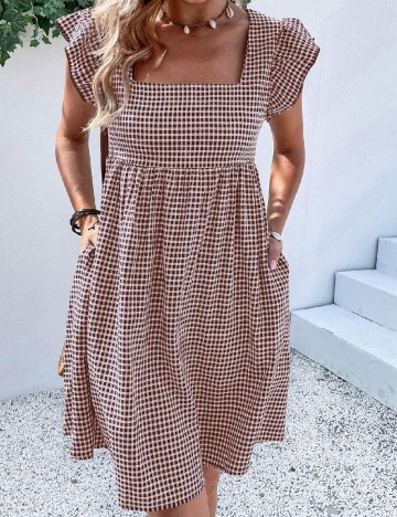 Rochie scurta SHEIN, maro