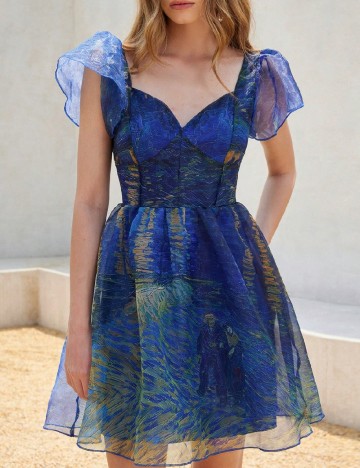 Rochie scurta Aveloria, mix culori