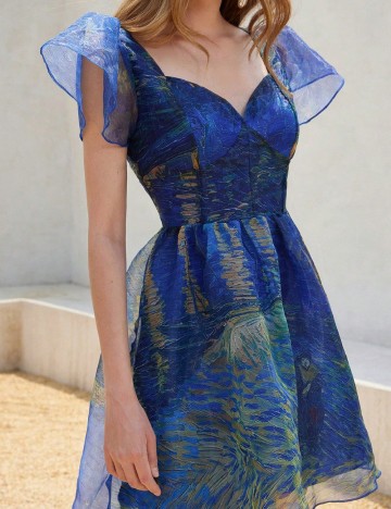 Rochie scurta Aveloria, mix culori