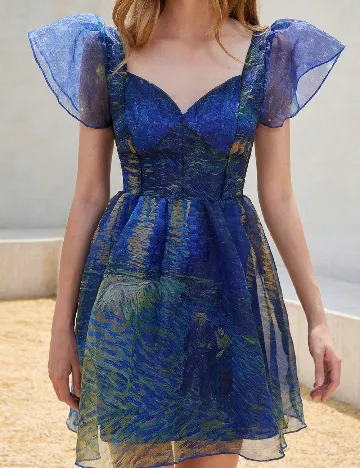Rochie scurta Aveloria, mix culori