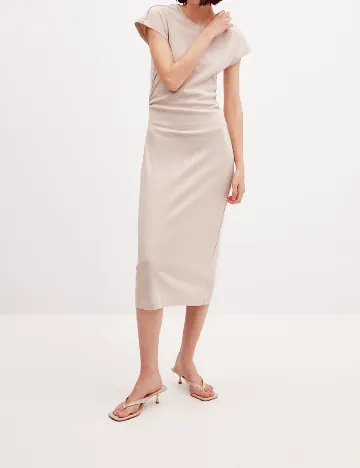 Rochie medie Mango, bej