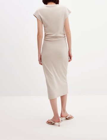 Rochie medie Mango, bej