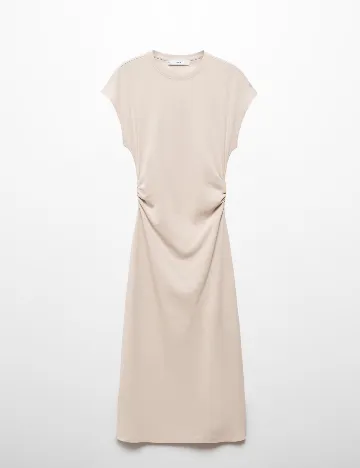 Rochie medie Mango, bej