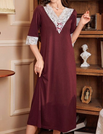 Rochie de noapte SHEIN, visiniu