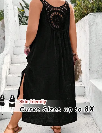 Rochie lunga SHEIN CURVE, negru