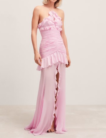 Rochie lunga Mango, roz