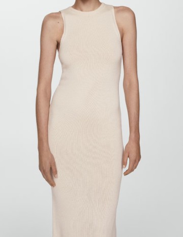 Rochie medie Mango, crem
