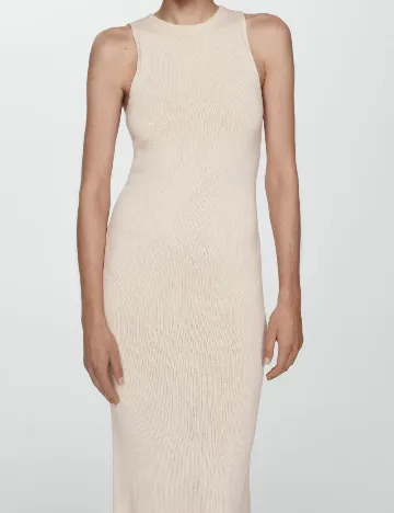Rochie medie Mango, crem