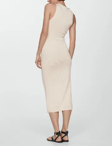 Rochie medie Mango, crem