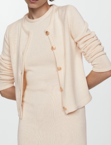 Rochie medie Mango, crem