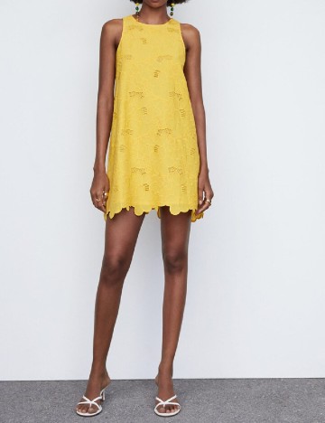 Rochie scurta Mango, galben